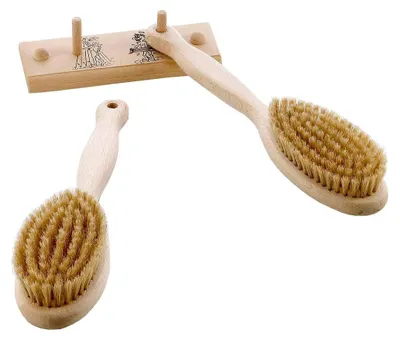 Produktbild von Omgoods – Set aus 2 Saunabürsten mit Aufhängeschlaufe
