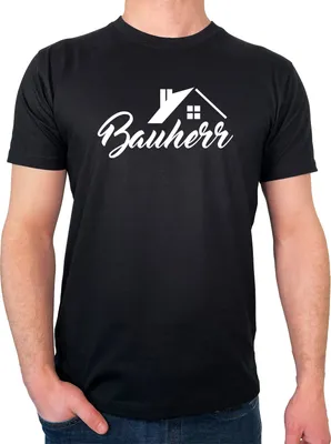 Produktbild von Huuraa Herren T-Shirt Bauherr XL Black  Baumwolle Fairtrade Herrenshirt Geschenkidee