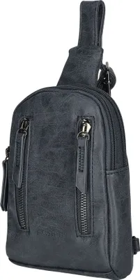 Produktbild von Damen Tasche Schultertasche Umhängetasche Crossover Bag Leder Optik Handtasche Blau