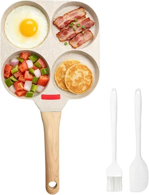 Produktbild von Spiegelei-Pfanne 4 Löcher, Antihaftbeschichtung, Keramikbeschichtung, für Frühstück