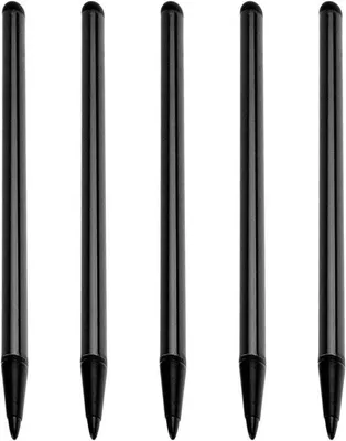 Produktbild von Capacitieve Touchscreen-Stylus-Satz für Mobiltelefone und Tablets, Schwarz, 5er-Pack, Accessoires