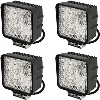 Produktbild von Greenmigo 4x 48W 16-Led Lampe Led Scheinwerfer Arbeitsscheinwerfer IP67 Außenstrahler Offroad Lampe Hilfslicht für Jeep Suv 12V 24V