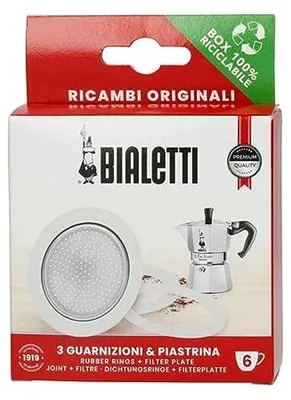 Zdjęcie produktu dla Uszczelki filtr ekspres do kawy bialetti 6 filiżanek zestaw 4 szt