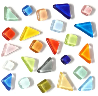 24 bunte Glas-Kühlschrankmagnete, unregelmäßig, dekorativ