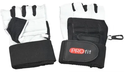Image de ProFit - Mitaines « Pro », cuir, musculation MR1494 (S) (colorées)