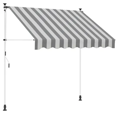 Immagine prodotto di vidaXL Tenda da sole a scomparsa manuale, antracite e bianco, 250 cm