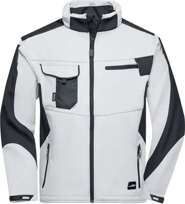 Produktbild von Workwear Softshell Jacket - STRONG - white/carbon, Gr. XS