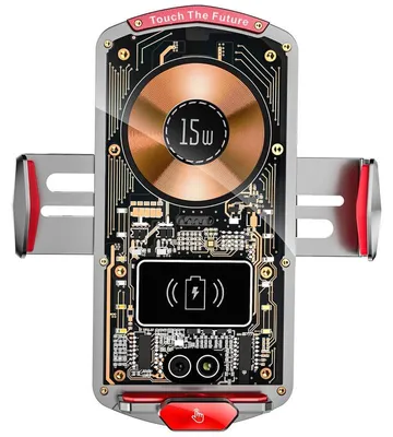 Produktbild von Handyhalter Auto mit 15W Wireless Charging 360° Kugelgelenk Auto Clamp Sensor Halterung für iPhone Samsung 4,7–7 Zoll