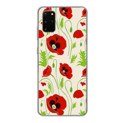 Produktbild von MuchoWow® Handyhülle Schutzhülle Hülle für Samsung Galaxy S20 Plus Blumen - Mohn - Muster Silikon Softcase Handy Hülle - Hartschale