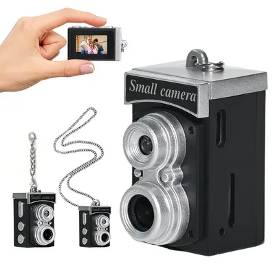 Produktbild von Mini Vintage Schlüsselanhänger Digitalkamera – HD 1,14" Display, Ultrakompakt für Reisen, Party & Vlog, inkl. 64 GB Speicherkarte