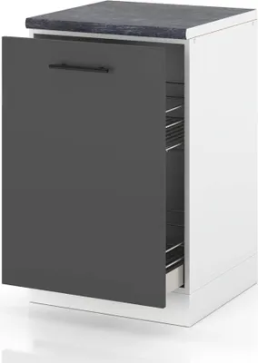 Zdjęcie produktu dla Szafka Kuchenna Stojąca Z Blatem Szafka Cargo 50Cm Spremium Szary Mat