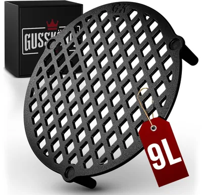 Image de GUSSKÖNIG Grille d'empilage en fonte pour Dutch Oven 9 litres [Ø 24cm] - Insert pour Dutch Oven - Staple Grate