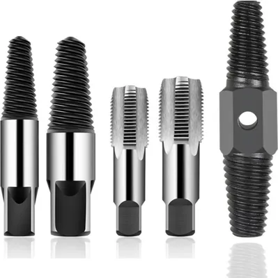 Produktbild von INF Rohr Schraubenausdreher Set - 4-teiliges Kohlenstoffstahl Gewindereparaturwerkzeug