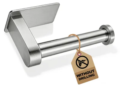 Produktbild von Toilettenpapierhalter, Wand-Toilettenpapierhalter, für Bad, Küche, WC, Edelstahl, Chrom