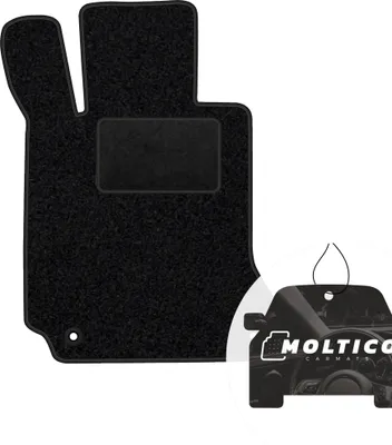 Image de moto-MOLTICO tapis de sol conducteur voiture velours côté conducteur tapis de voiture noir tapis conducteur 1 pièce adapté à Mercedes-Benz Classe C W204 2007-2014