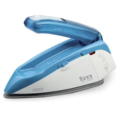 Obrázek produktu pro TM Electron TMPPL010, Suché i parní žehlení, Nepřilnavá žehlicí plocha, Modrá, Bílá, Manuální, Jezdec, 1085 W