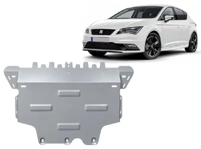 Image de Protection de soubassement en aluminium pour moteur, compatible avec les modèles Seat Leon Mk3 5F de 2012 à 2021