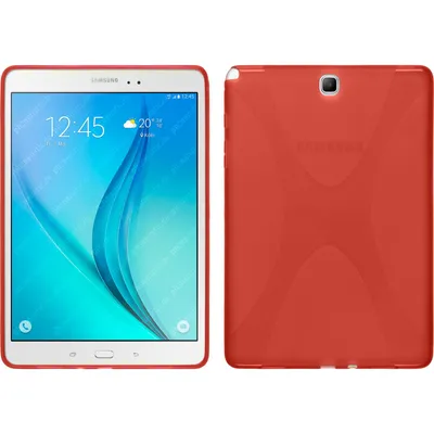 Produktbild von PhoneNatic Case kompatibel mit Samsung Galaxy Tab A 9.7 - rot Silikon Hülle X-Style + 2 Schutzfolien
