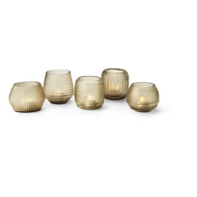Zdjęcie produktu dla Philippi Terra Teelichthalter Set 5tlg Glas, mundgeblasen, handgeschliffen 280003