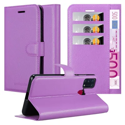 Produktbild von Cadorabo Hülle für Samsung Galaxy M31 Schutz Hülle in Lila Handyhülle Etui Case Cover Magnetverschluss