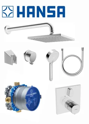 Immagine prodotto di Hansa Bluebox - Set doccia con termostatico, 3 getti, cromo 89950000