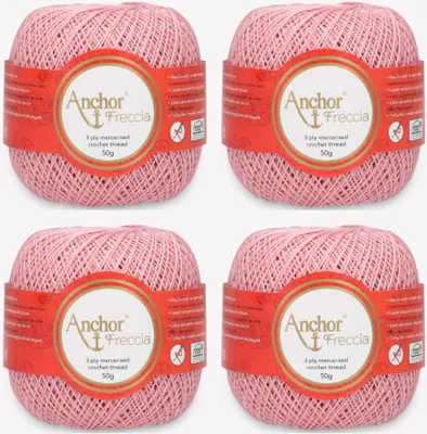 Zdjęcie produktu dla 4x Anchor Freccia 12 – bawełniana włóczka do szydełkowania i koronek (Color 08316)