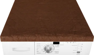 Produktbild von Waschmaschinenbezug mit Gummizug 60x60cm Braun – Schutzbezug für Waschmaschine & Trockner, rutschfest, waschbar, Diamant-Steppung