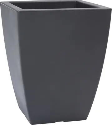 Produktbild von Garden italia Vasen / Moderner Blumentopf Quadro simple high EQSH 38 cm - aus anthrazitfarbenem Kunstharz / für draußen und drinnen / frostbeständig / stoßfest / leicht, S