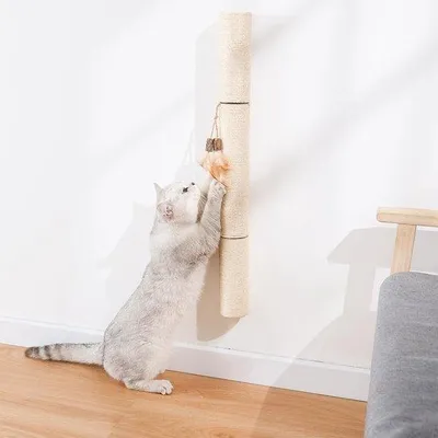 Image de Arbre à chat mural en sisal, 72 cm, pour l'intérieur