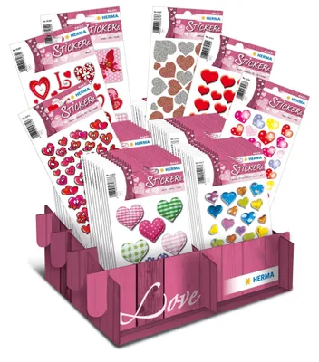 Produktbild von Herma Sticker Display Mix 80 Pack MAGIC Love Herzen