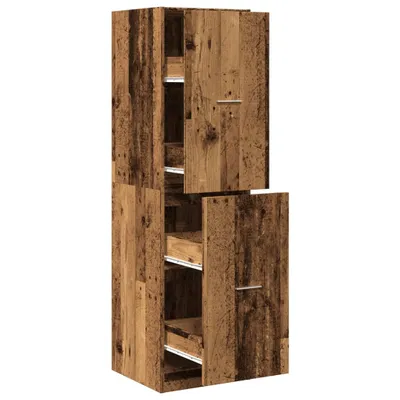 Produktbild von Apothekerschrank Altholz-Optik 40x41x144,5 cm Holzwerkstoff