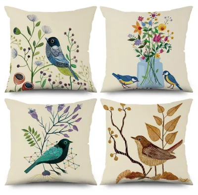 Productafbeelding van Elzusha - Set van 4 Lente Kussenhoezen 40 x 40 cm