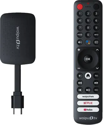 Produktbild von waipu.tv 4K Stick Inkl. Fernbedienung WP-ATV-001 WLAN HDMI 4K HDR Schwarz
