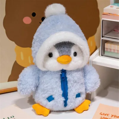 Immagine prodotto di Pinguino di peluche, 25 cm, colore blu. Peluche morbido, ideale per bambini