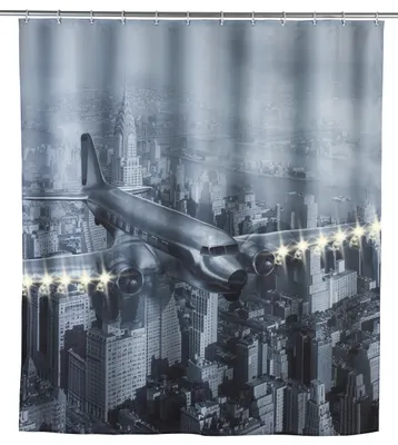 Image de Rideau de douche LED Old Plane
