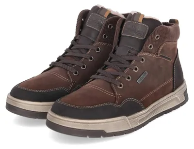 Imagen del producto de Zapatillas de invierno para hombre Rieker, color marrón, de cuero y material sintético. Talla: 43