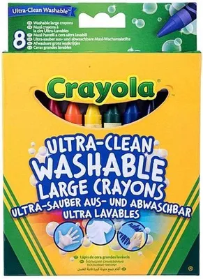 Productafbeelding van Crayola - Extra Grote Afwasbare Wasco's - 8 Stuks