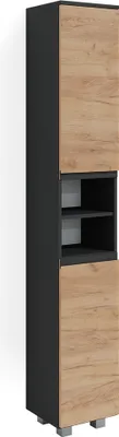 Obrázok produktu pre Vicco kúpeľňová skrinka J-Shape, 30 x 190 cm, antracit/dub