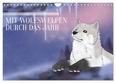 Produktbild von Mit Wolfswelpen durch das Jahr (Wandkalender 2027 DIN A4 quer), CALVENDO Monatskalender