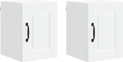 Productafbeelding van vidaXL Wandkast PORTO, 2 stuks, wit, van houtvezel