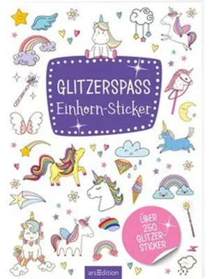 Produktbild von Glitzerspaß Einhorn-Sticker, über 250 Glitzersticker