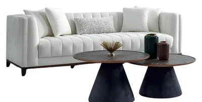Produktbild von Sofa s weißes Dreisitzer-Sofa Stilvolle Wohnzimmermöbel