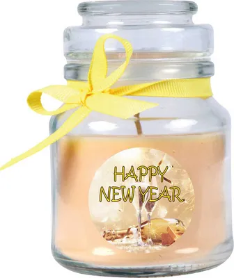 Produktbild von HS Candle "Neujahr" Duftkerze im Bonbonglas - viele Motive zur Auswahl, Duftkerze als Ideale Neujahrs Dekoration