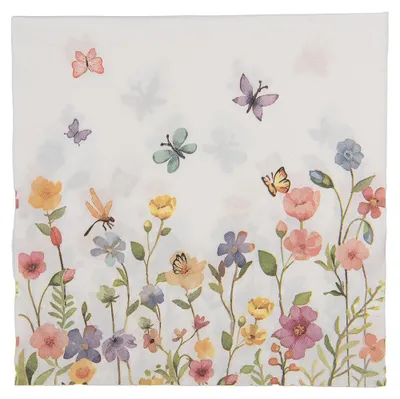 Produktbild von Clayre & Eef Servietten Papier 20er Set 33x33 cm Weiß Papier