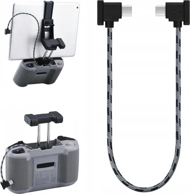 Produktbild von Nylon-Otg-Übertragungskabel Für Dji Mavic Air 2 Mini 2 3 4 Pro Drohne - Dji Rc-N1 / N2 - Usb Typ C 30 Cm