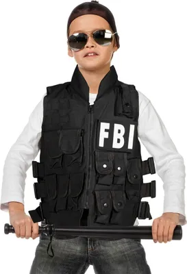 Produktbild von FBI Schutzweste Deluxe für Kinder Kindergröße: 152