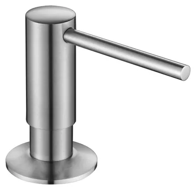 Produktbild von Seifenspender - Einbau für Spüle/Waschbecken - Schwenkbarer Pumpkopf - Auslaufsicher - Edelstahl - Nachfüllbar - Silber