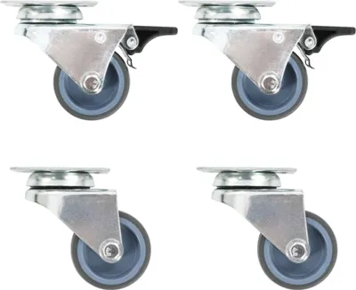 Image de 24 pcs Roulettes pivotantes doubles 50 mm