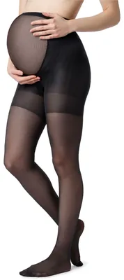 Produktbild von Be Mammy Umstandsstrumpfhose 40 DEN BE-1119 (Schwarz, XL) .