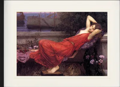 Produktbild von John William Waterhouse Gerahmtes Poster Für Fans Und Sammler - Ariadne, 1898 (60 x 80 cm)